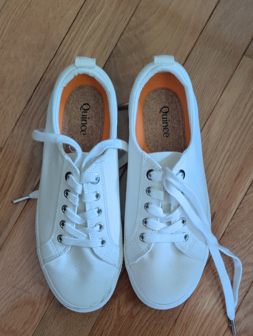 Quince Eco White Cotton Canvas Everyday Sneaker/ Shoes!Women's Sz 9 women.